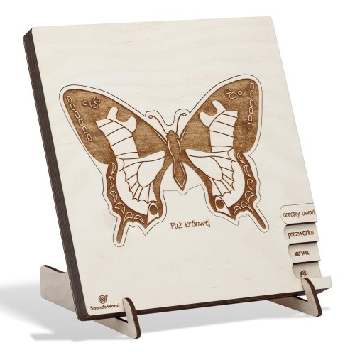 Accéder au produit Puzzle éducatif en bois "La vie des insectes - Le papillon machaon" Cycle de vie du papillon Sounds Wood