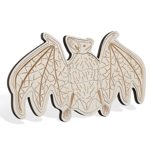Go to product „Night shift” Bat Educational wooden puzzle Sounds Wood